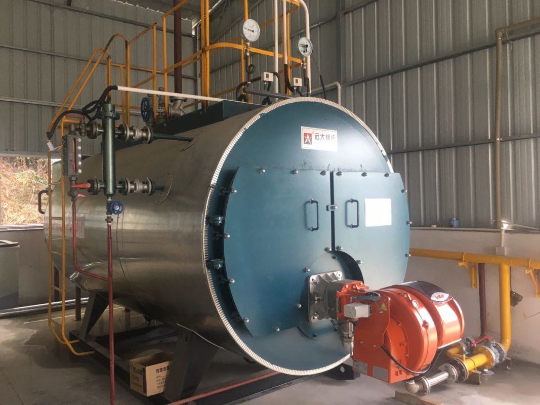洗滌廠2噸燃氣蒸汽鍋爐運行現場